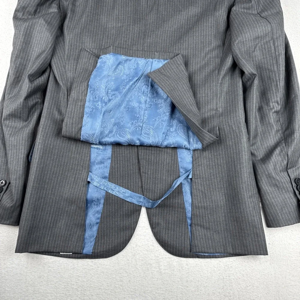Unbranded Loro Piana Tasmanian Wool Super 150's Bespoke Blazer 38R Surgeon Cuffs